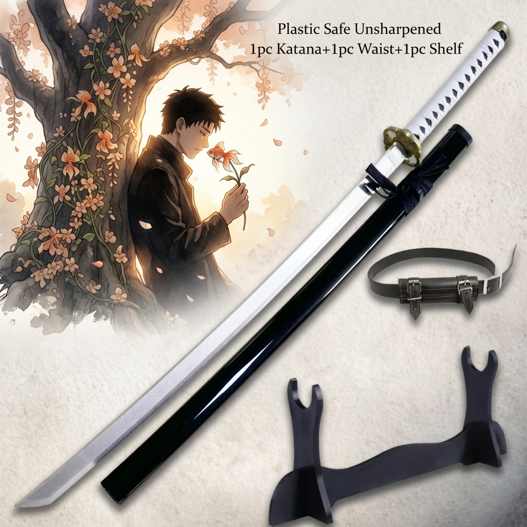 Cosplay Prop Katana - 40inch Kagurabachi Katana With Stand Set