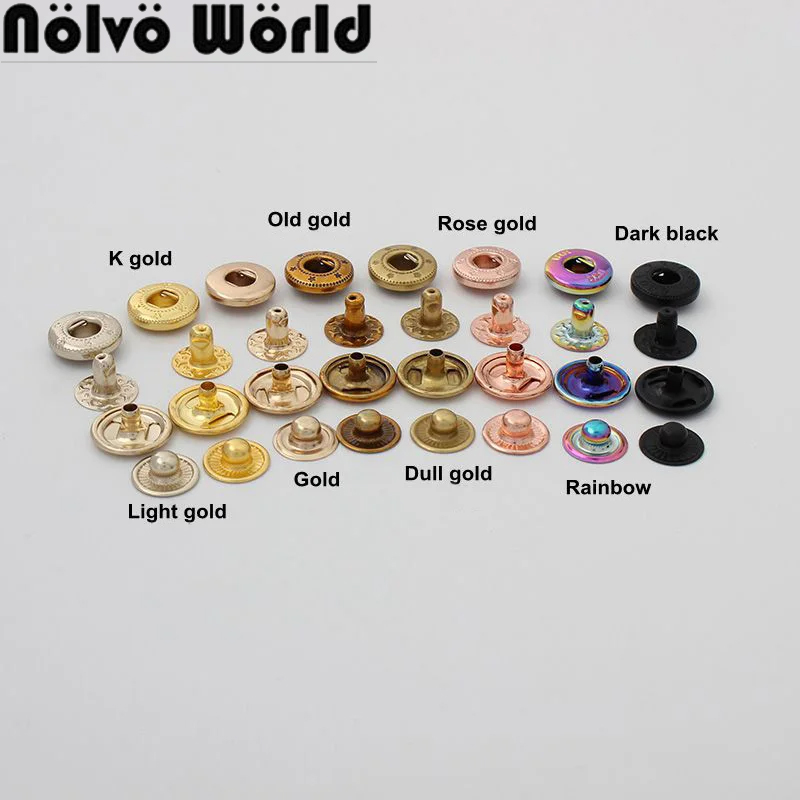 20-100 Sets Rainbow 12mm 10 Co - Snap Fastener Set 评论和价格