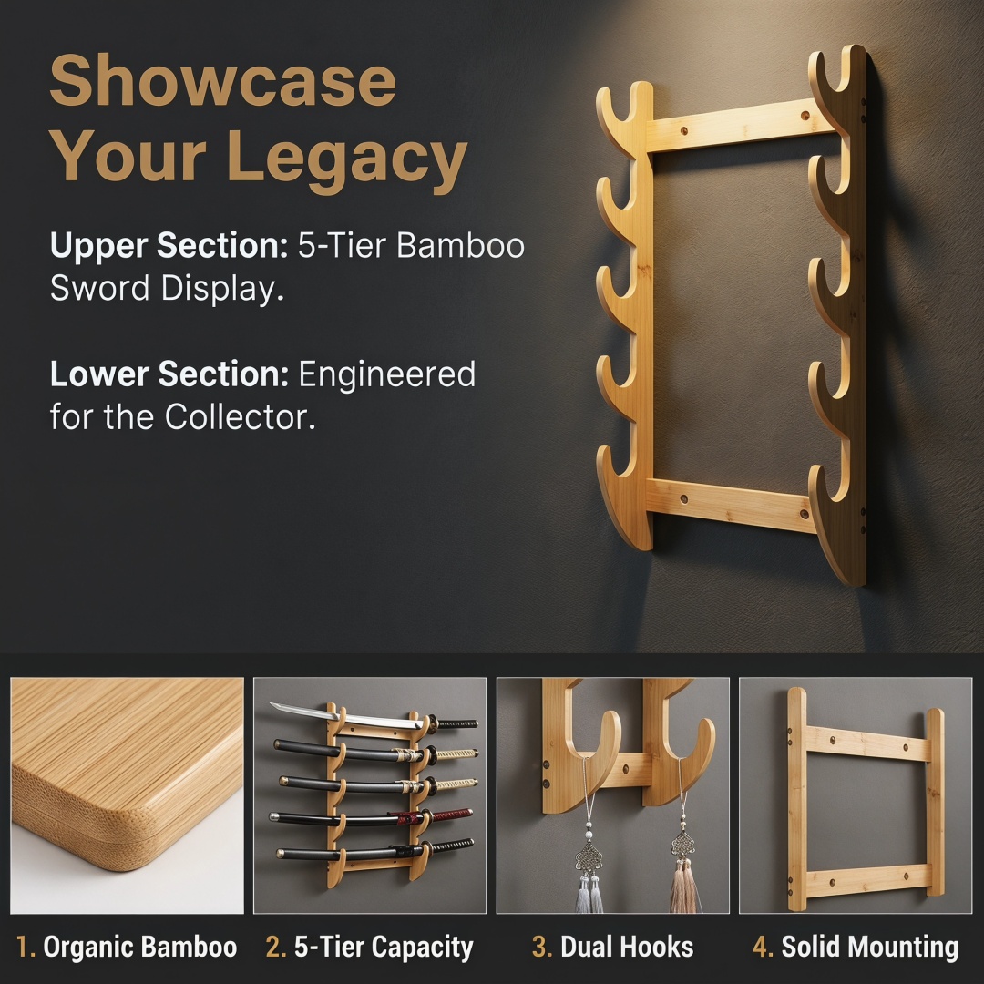 8-Layers Wall Sword Storage Sh - Cosplay Prop Dagger 评论和价格