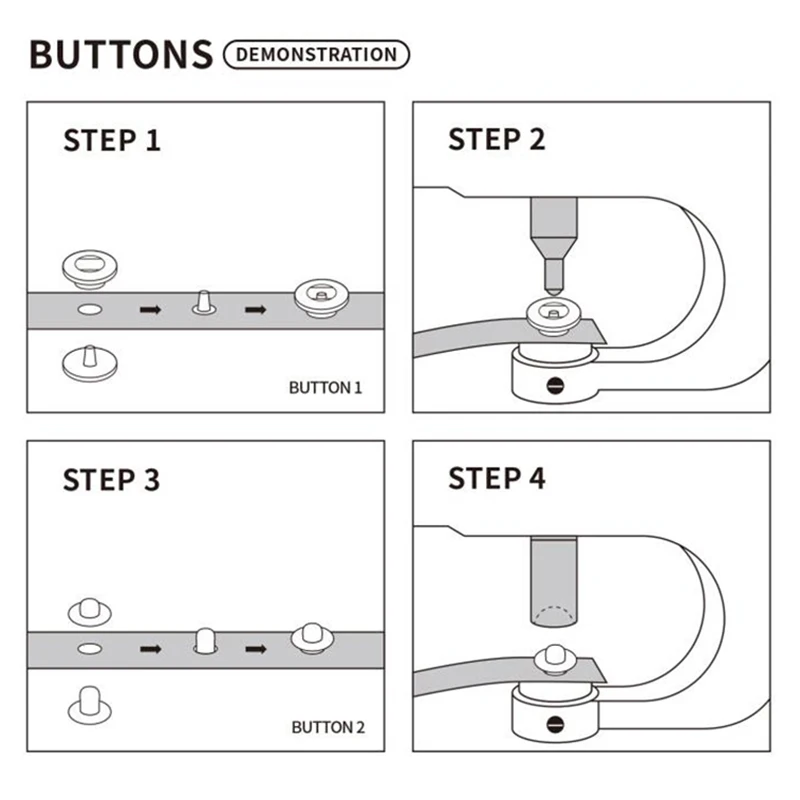 10mm 12.5mm 15mm Metal Pressur - Snap Fastener Set 评论和价格