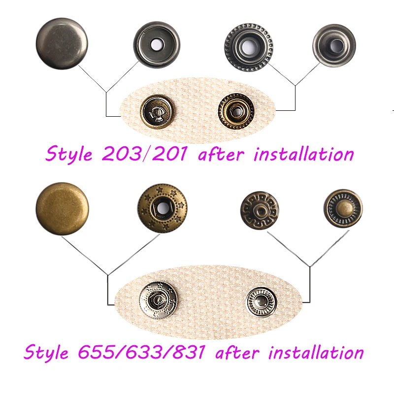 10mm 12.5mm 15mm Metal Pressur - Snap Fastener Set 评论和价格