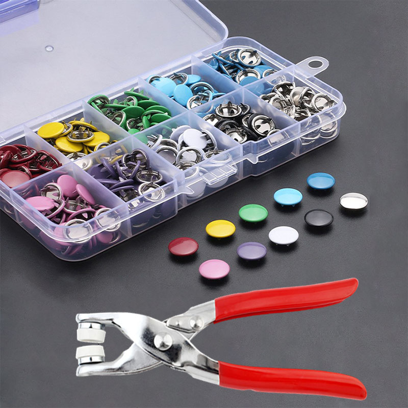 50/100 Metal Prong Snap Button - Snap Fastener Set 评论和价格