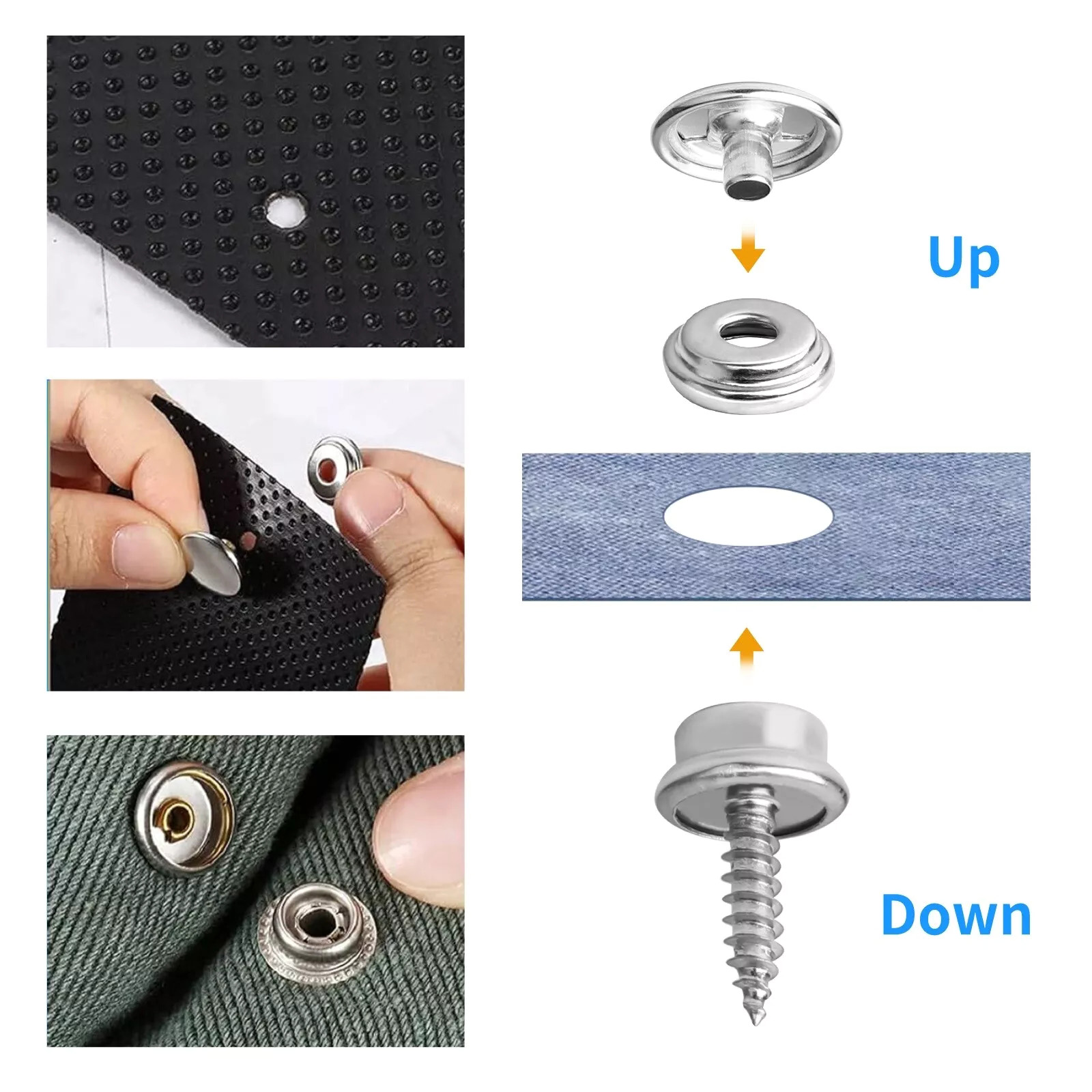 50 Set Stainless Steel Boat Ma - Snap Fastener Set 评论和价格